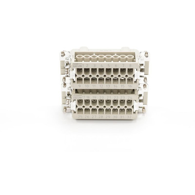 RS PRO Heavy Duty Power Connector Insert, 16A, Male, 32 Contacts