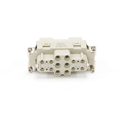 RS PRO Heavy Duty Power Connector Insert, 16 → 40A, Female, 6 → 12 Contacts