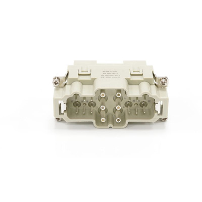 RS PRO Heavy Duty Power Connector Insert, 16 → 40A, Male, 6 → 12 Contacts
