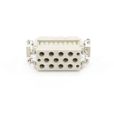 RS PRO Heavy Duty Power Connector Insert, 10 → 40A, Female, 12 → 2 Contacts