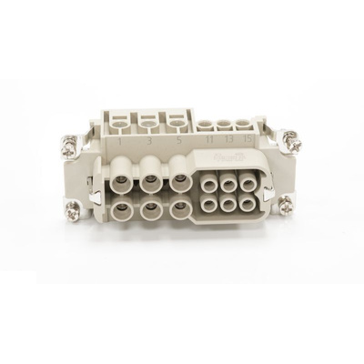 RS PRO Heavy Duty Power Connector Insert, 16 → 40A, Female, 6 Contacts