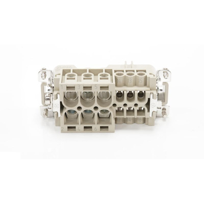RS PRO Heavy Duty Power Connector Insert, 16 → 40A, Male, 6 → 6 Contacts