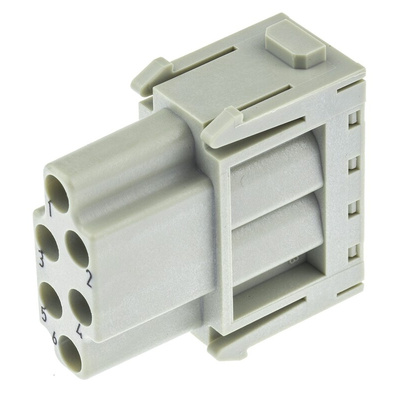 Han-Modular Series Female Module, 6 Way, Han E