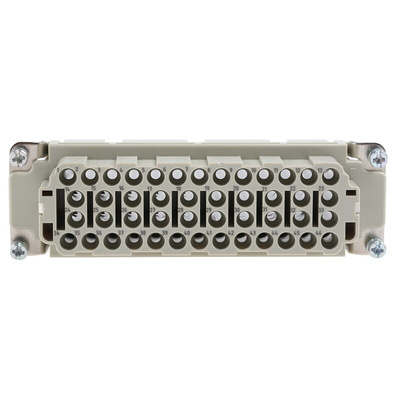 HARTING Heavy Duty Power Connector Insert, 16A, Female, Han EE Series, 46 Contacts