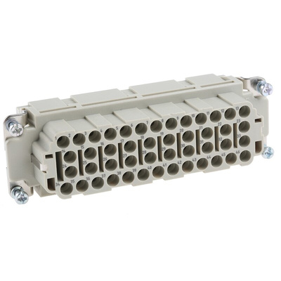 HARTING Heavy Duty Power Connector Insert, 16A, Female, Han EE Series, 46 Contacts