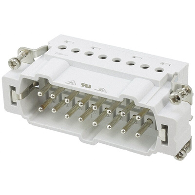 TE Connectivity Heavy Duty Power Connector Insert, 16A, Male, HE Series, 16 Contacts