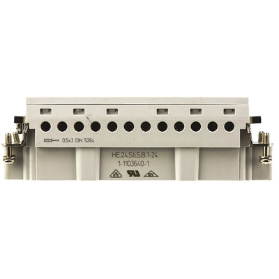 TE Connectivity Heavy Duty Power Connector Insert, Male, HE Series