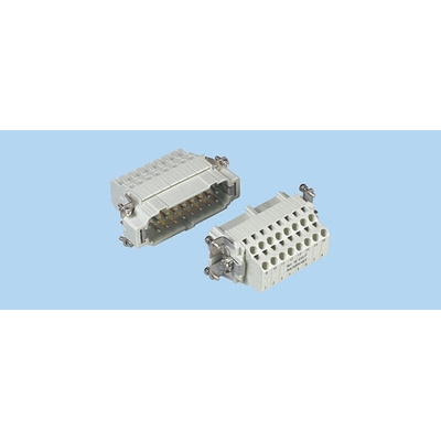HARTING Heavy Duty Power Connector Insert, 16A, Female, Han EES Series, 24 Contacts