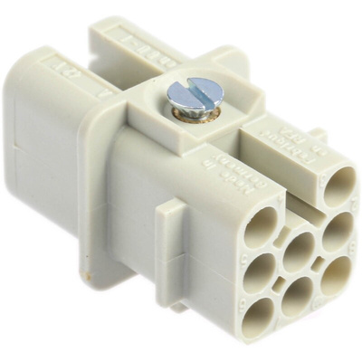 HARTING Heavy Duty Power Connector Insert, 10A, Female, Han D Series, 8 Contacts