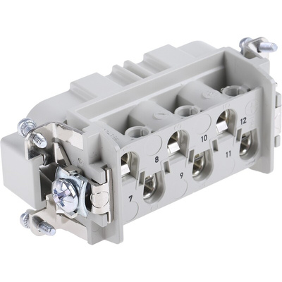 Epic Contact Heavy Duty Power Connector Insert, 35A, Male, H-BS Series, 12 Contacts