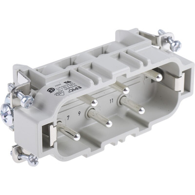 Epic Contact Heavy Duty Power Connector Insert, 35A, Male, H-BS Series, 12 Contacts