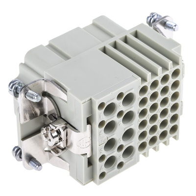 HARTING Heavy Duty Power Connector Insert, 16A, Female, Han Com, Han HSC, Han K Series, 32 Contacts