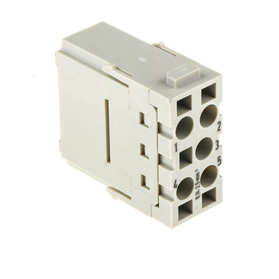 HARTING Heavy Duty Power Connector Module, 16A, Male, Han-Modular Series, 5 Contacts