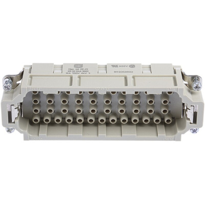 HARTING Heavy Duty Power Connector Insert, 16A, Male, Han EE Series, 46 Contacts