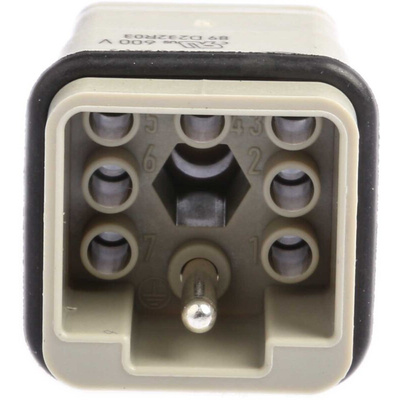 HARTING Heavy Duty Power Connector Insert, 10A, Male, Han Q Series, 8 Contacts