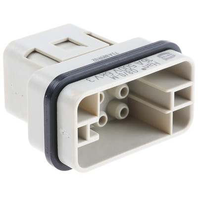 HARTING Heavy Duty Power Connector Insert, 16A, Male, Han Q Series, 9 Contacts