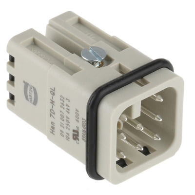 HARTING Heavy Duty Power Connector Insert, 10A, Male, Han D Series, 8 Contacts