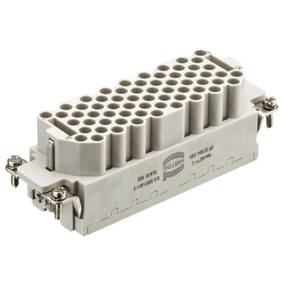 HARTING Heavy Duty Power Connector Insert, 16A, Female, Han EEE Series, 65 Contacts