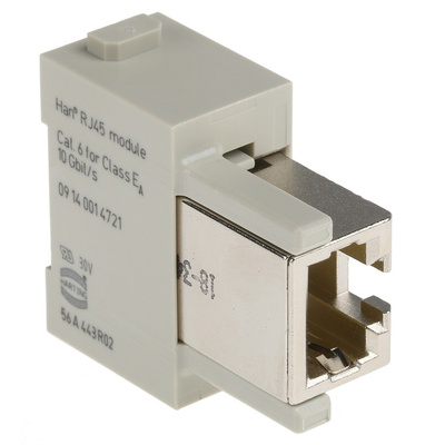 HARTING Heavy Duty Power Connector Module, 1A, Female to Female, Han-Modular Series, 16 Contacts