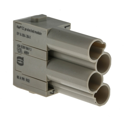 HARTING Heavy Duty Power Connector Module, 40A, Male, Han-Modular Series, 4 Contacts