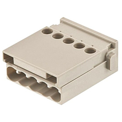 HARTING Heavy Duty Power Connector Module, 16A, Male, Han-Modular Series, 5 Contacts