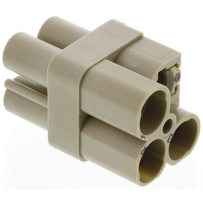HARTING Heavy Duty Power Connector Insert, 40A, Female, Han-Modular Series, 3/0 Contacts