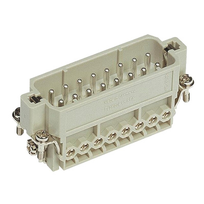 Harting Insert Screw, Han-A Male, 16 Way, 2 Row, Rated At 16A, 250 V