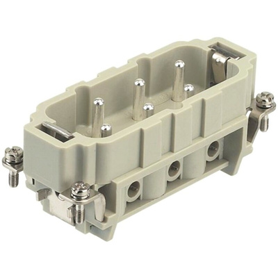 HARTING Heavy Duty Power Connector Insert, 35A, Male, Han HSB Series, 6 Contacts