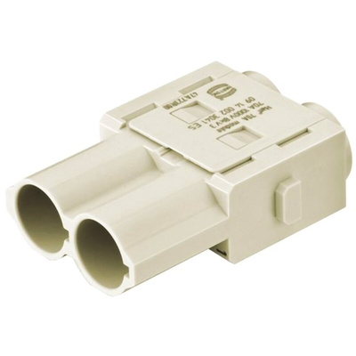 HARTING Heavy Duty Power Connector Module, 70A, Male, Han-Modular Series, 2 Contacts