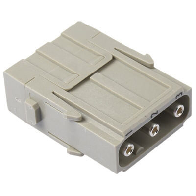 HARTING Heavy Duty Power Connector Module, 40A, Male, Han-Modular Series, 3 Contacts