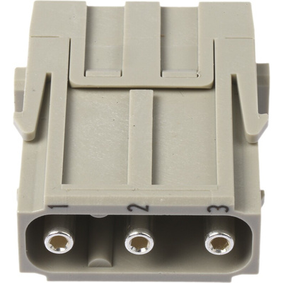 HARTING Heavy Duty Power Connector Module, 40A, Male, Han-Modular Series, 3 Contacts
