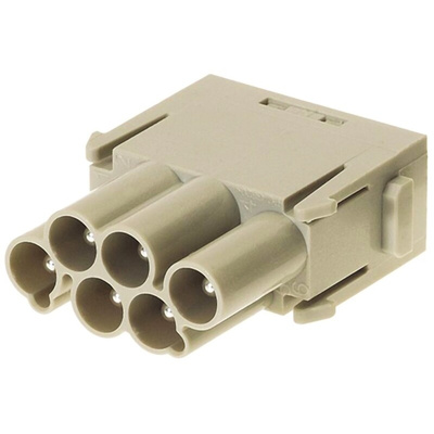 HARTING Heavy Duty Power Connector Module, 16A, Male, Han-Modular Series, 6 Contacts