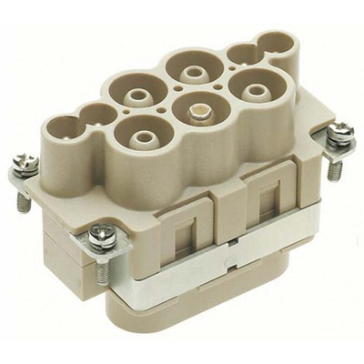 HARTING Heavy Duty Power Connector Insert, 63A, Male, Han-Com Series, 4 Contacts