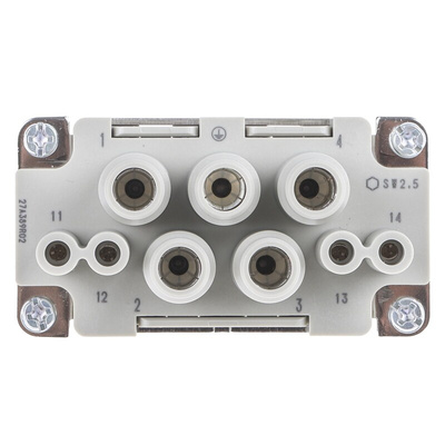 HARTING Heavy Duty Power Connector Insert, 63A, Female, Han-Com Series, 4 Contacts