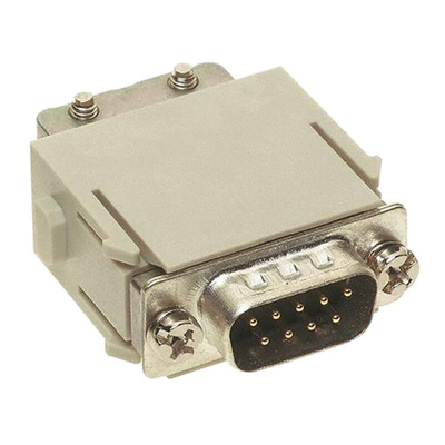 HARTING Heavy Duty Power Connector Module, 5A, Male, Han-Modular Series, 9 Contacts