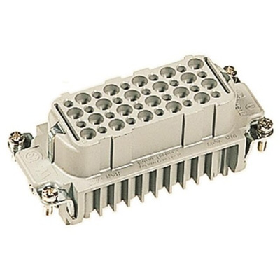 HARTING Heavy Duty Power Connector Insert, 10A, Female, Han D HMC Series, 40 Contacts