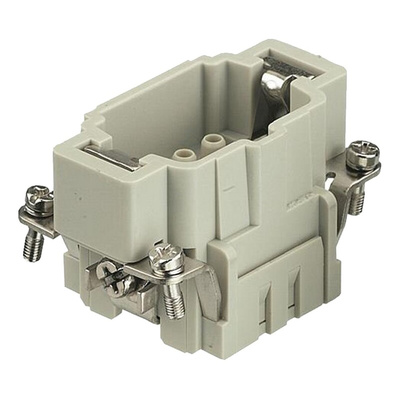 HARTING Heavy Duty Power Connector Insert, 16A, Male, Han E HMC Series, 6 Contacts