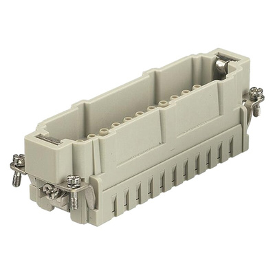 HARTING Heavy Duty Power Connector Insert, 16A, Male, Han E HMC Series, 24 Contacts