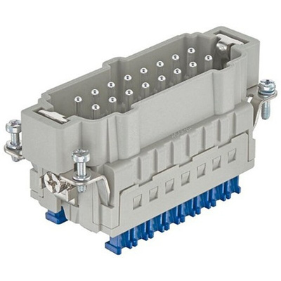 Harting Connector Insert, 32 Way, 16A, Male, Han ES Press, Panel Mount, 500 V