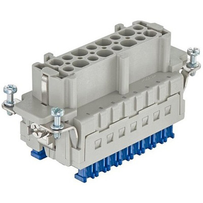 Harting Connector Insert, 32 Way, 16A, Female, Han ES Press, Panel Mount, 500 V