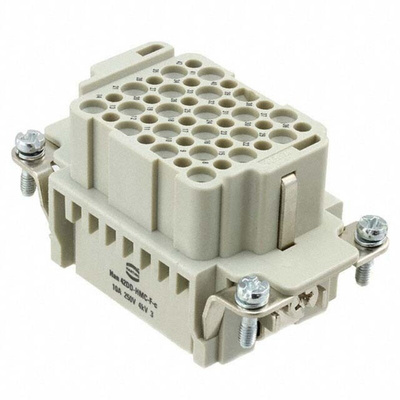 HARTING Heavy Duty Power Connector Insert, 10A, Female, Han DD HMC Series, 42 Contacts
