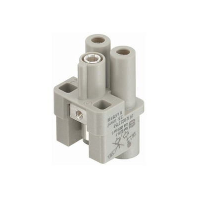 HARTING Heavy Duty Power Connector Insert, 40A, Female, Han Q Series, 2 Contacts