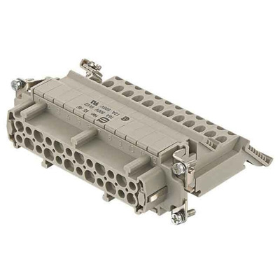HARTING Heavy Duty Power Connector Insert, 16A, Female, Han ES AV Series, 24 Contacts