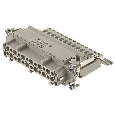 HARTING Heavy Duty Power Connector Insert, 16A, Female, Han ES AV Series, 24 Contacts