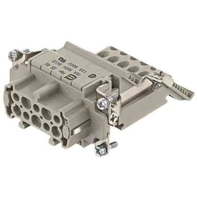HARTING Heavy Duty Power Connector Insert, 16A, Female, Han ES AV Series, 10 Contacts