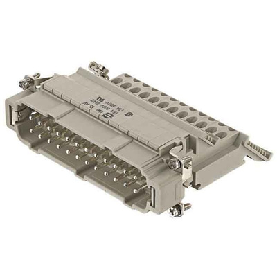 HARTING Heavy Duty Power Connector Insert, 16A, Male, Han ES AV Series, 24 Contacts