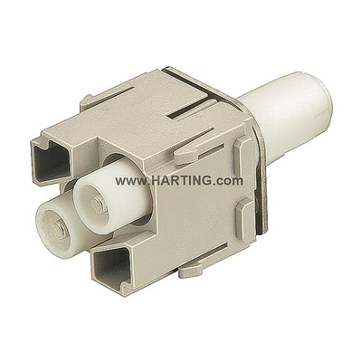 HARTING Heavy Duty Power Connector Module, 40A, Male, Han-Modular Series, 2 Contacts