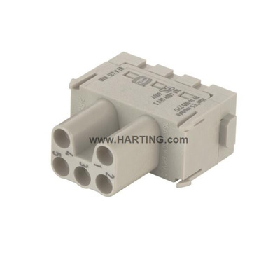 HARTING Heavy Duty Power Connector Module, 16A, Female, Han-Modular Series, 5 Contacts