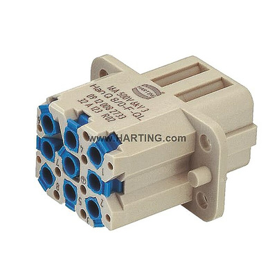 HARTING Heavy Duty Power Connector Insert, 16A, Female, Han Q Series, 8 Contacts