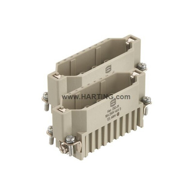 HARTING Heavy Duty Power Connector Insert, 10A, Male, Han D Series, 25 Contacts